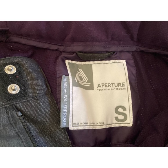 Aperture Technical Outerwear Waterproof Women Size Small Snow Pants Black Purple - Picture 11 of 14